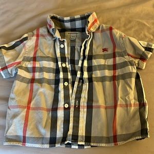 18 month Burberry bottom down shirt